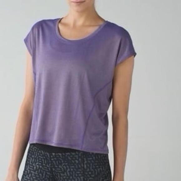 Lululemon Sweaty or Not Crop Tee - Picture 4 of 6